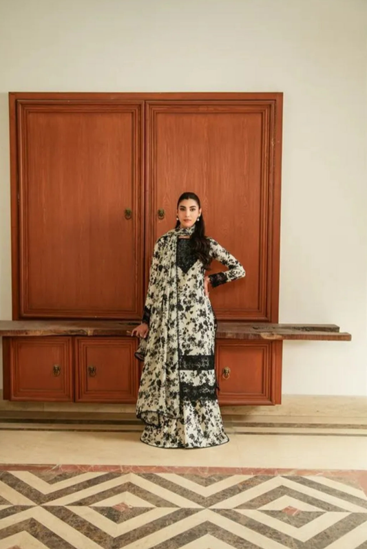 Aneelaβs Digital Printed Lawn | Embroidered 3 Piece by thepremiumcloth.com Collection