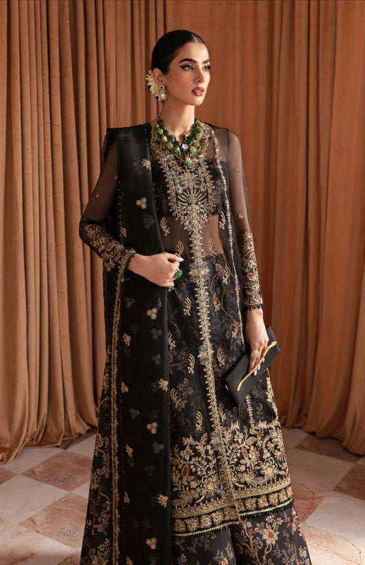 Afrozeh Ayzel | Premium Organza Unstitched Ensemble