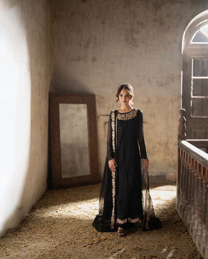 Azure Chiffon 3peice Unstitched Dress