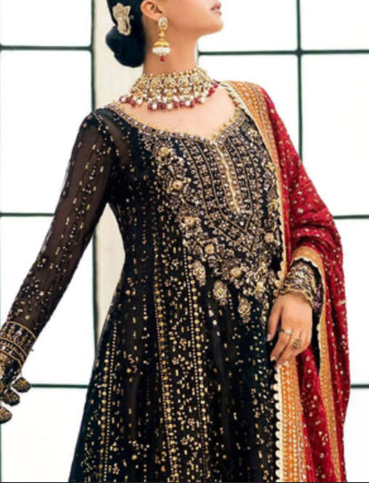 AIK ATELIER Chiffon 3Piece Unstitched Dress