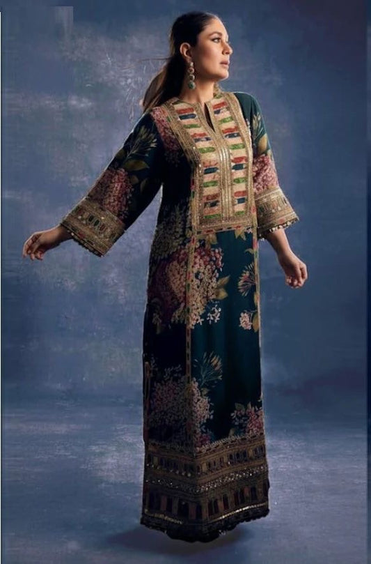 Sabah Sachi 3Piece Unstitched Silk Dress