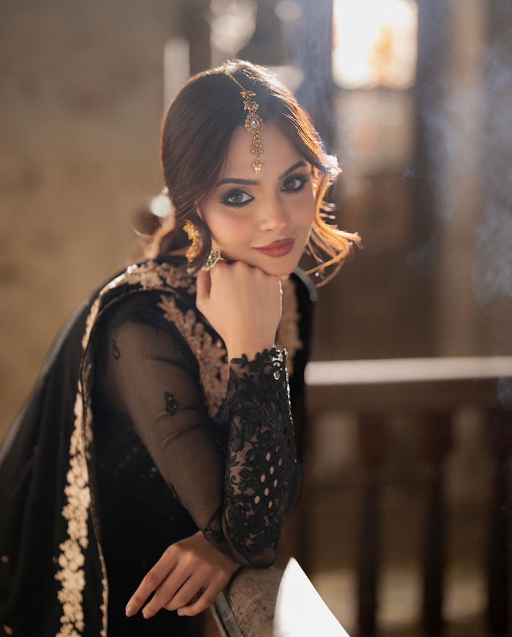 Azure Chiffon 3peice Unstitched Dress