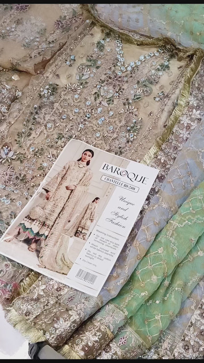 Baroque Embroidered Chiffon & Masuri Net Collection