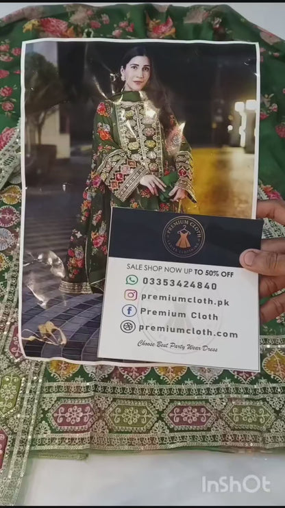Aneela’s Luxury Printed Silk Collection – Green