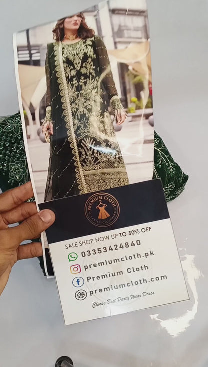 “Luxury Sequins Embroidered Chiffon 3-Piece Suit”