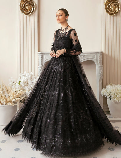 ✨ Akber Aslam Luxury Net Maxi with Dupatta | Full Hand Adda & Sequence Work ✨