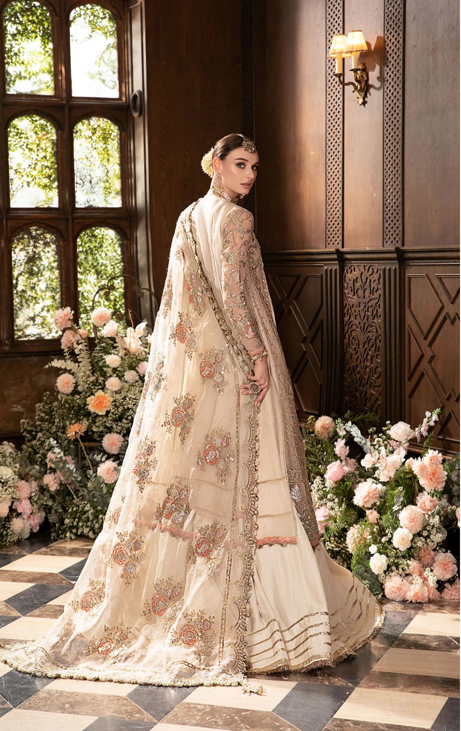 Maria B Pure Organza Hand-Embellished Formal Dress