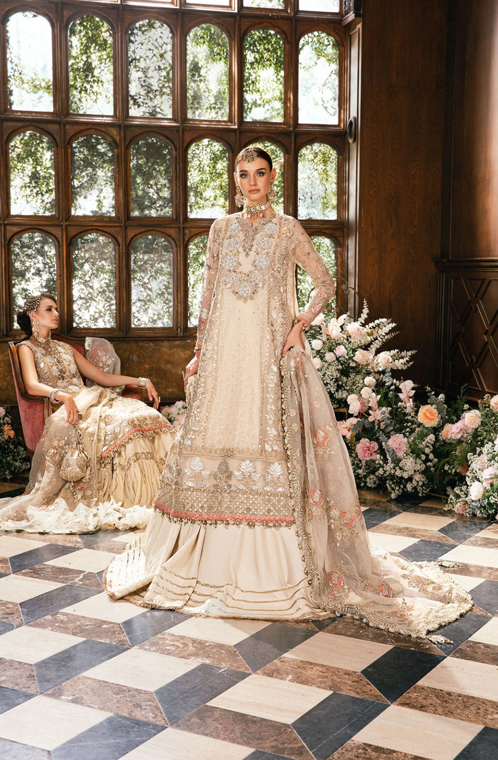 Maria B Pure Organza Hand-Embellished Formal Dress