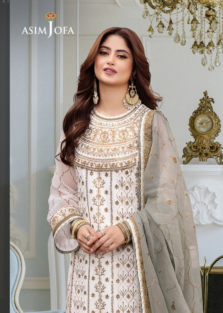 Asim Jofa Dhanak Rang – Luxury Embroidered Chiffon 3 Piece Suit