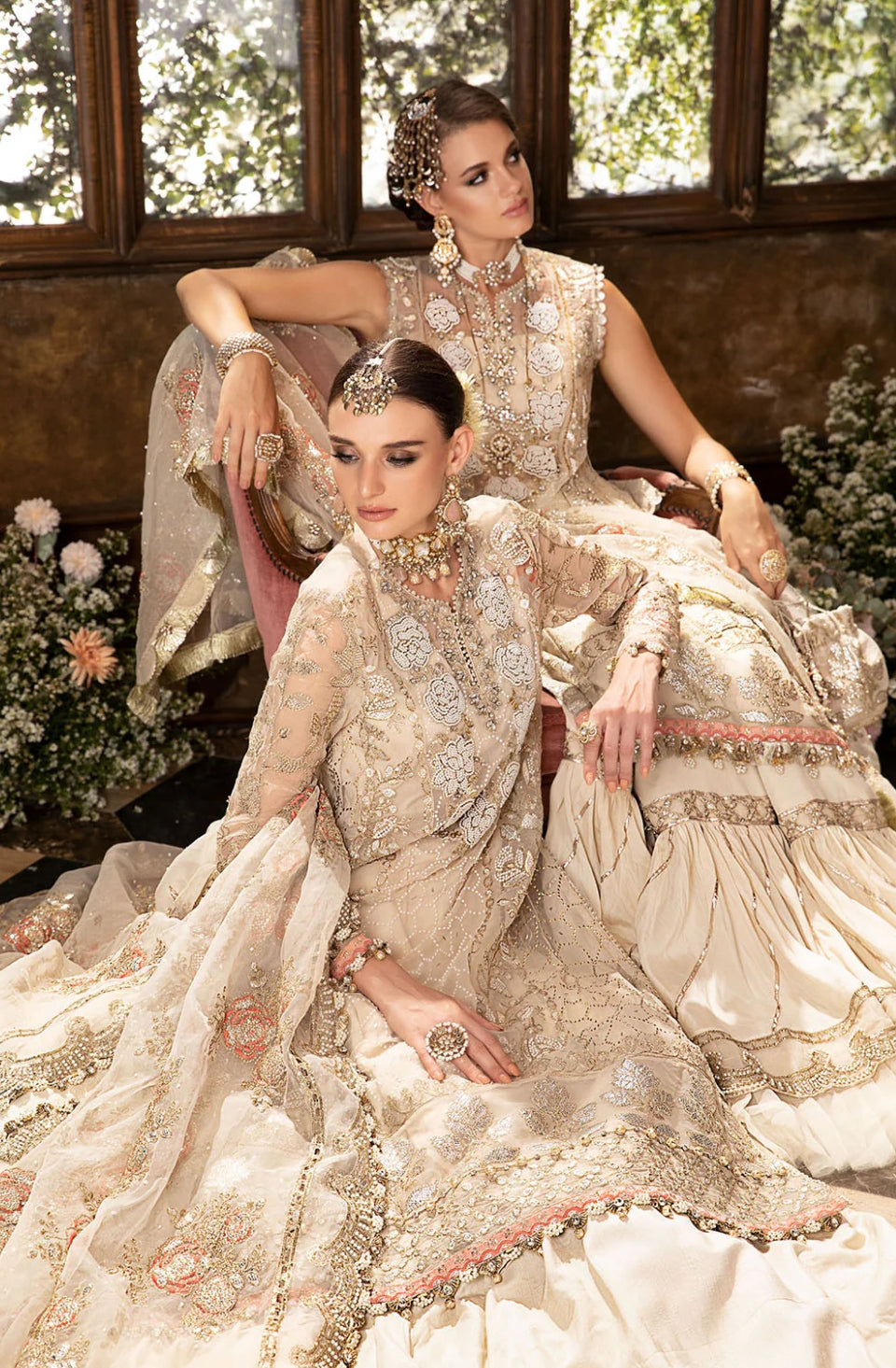 Maria B Pure Organza Hand-Embellished Formal Dress