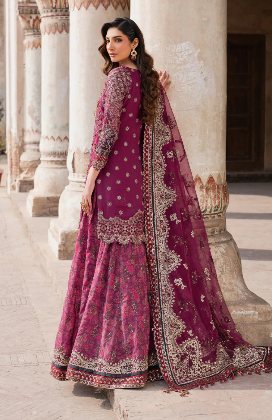 Iznik Luxury Organza Embroidered bridal  Suit