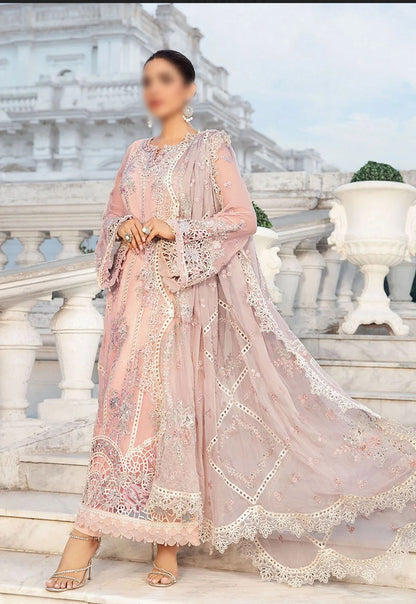 Maria B Chiffon Luxury Embroidered 3PC Suit