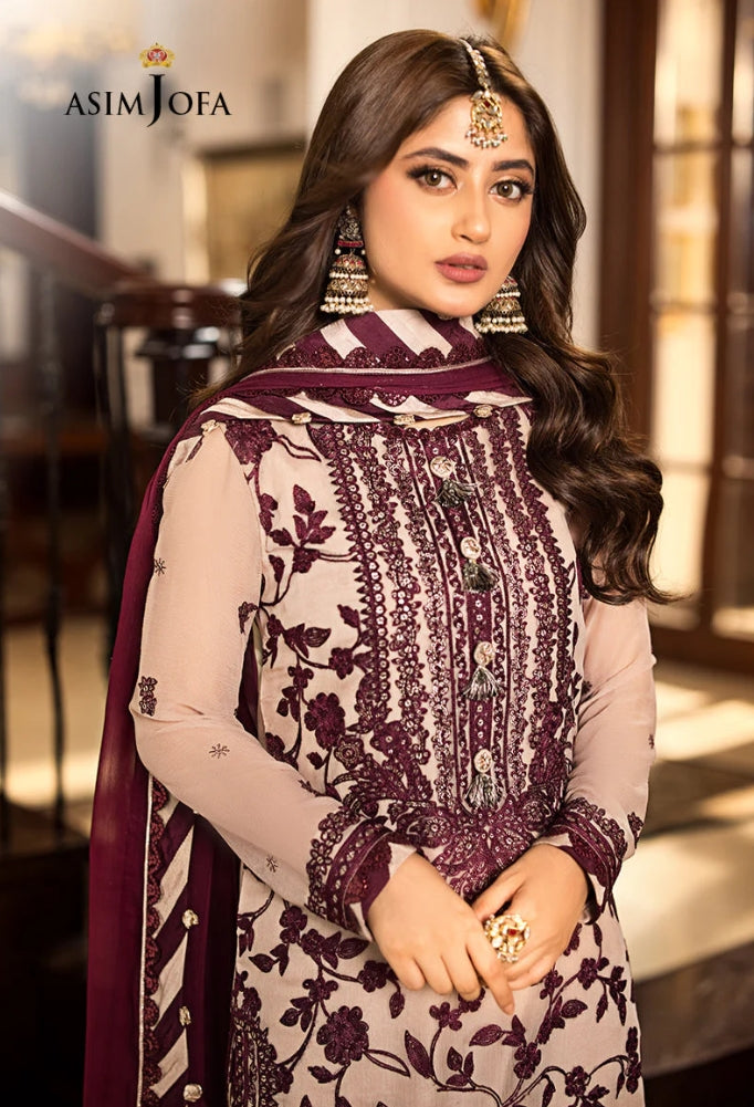 Asim Jofa Luxury Chiffon | Heavy Embroidered 3 Piece Suit