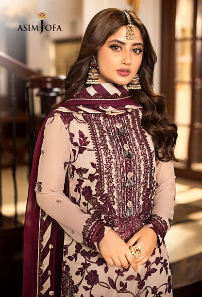 Asim Jofa Luxury Chiffon | Heavy Embroidered 3 Piece Suit