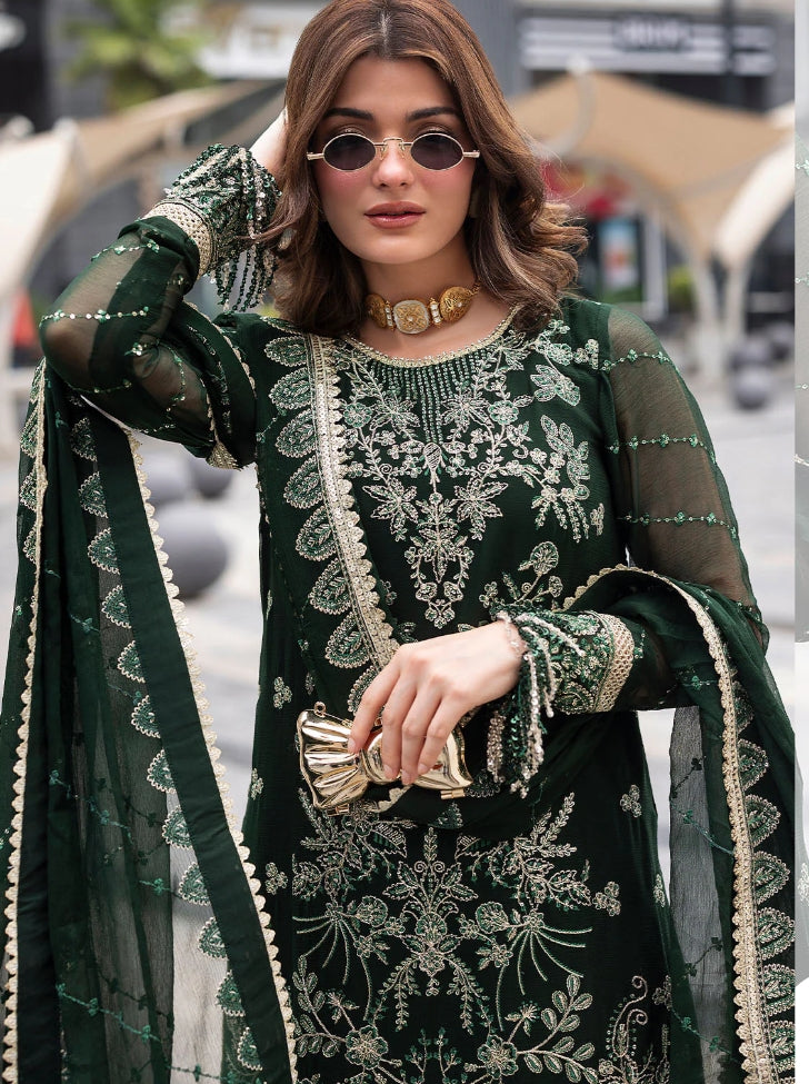 “Luxury Sequins Embroidered Chiffon 3-Piece Suit”