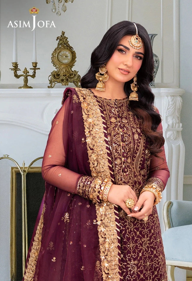 Asim Jofa Exclusive Designer Chiffon 3-Piece 2025