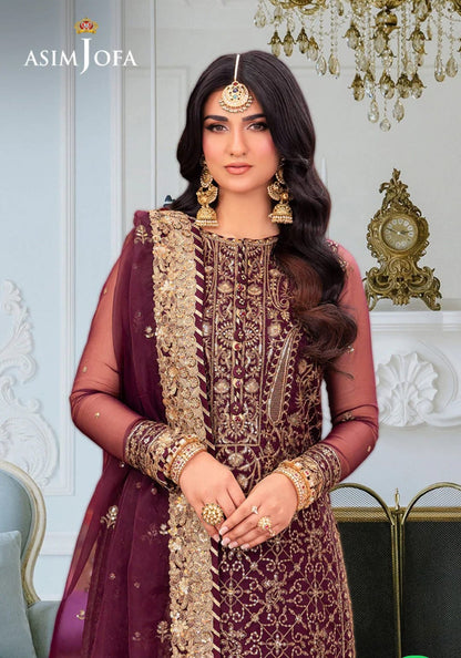 Asim Jofa Exclusive Designer Chiffon 3-Piece 2025
