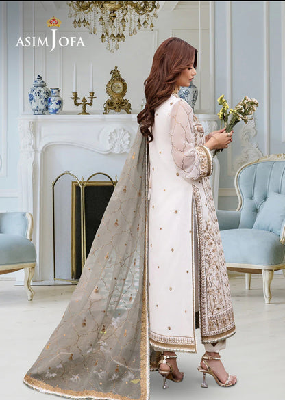 Asim Jofa Dhanak Rang – Luxury Embroidered Chiffon 3 Piece Suit