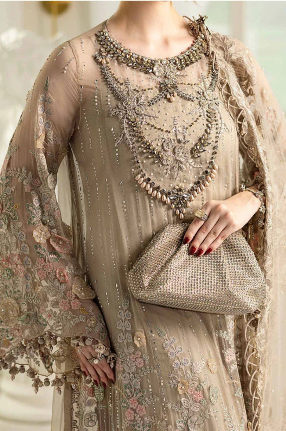 Maria.B Festive Chiffon Handcrafted Embroidered 3 Piece