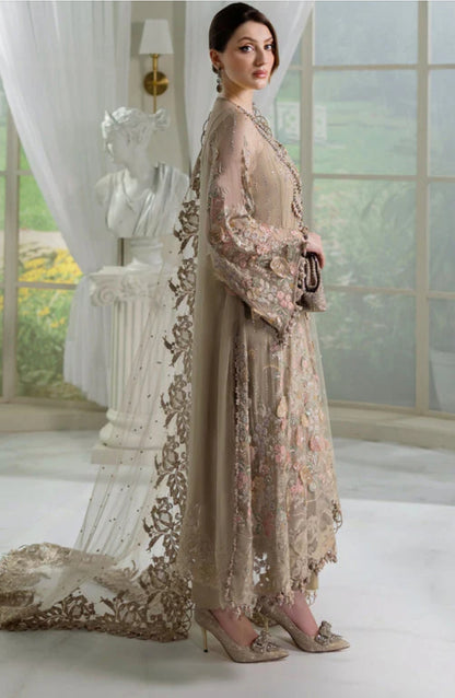 Maria.B Festive Chiffon Handcrafted Embroidered 3 Piece