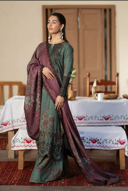 "Iznik Multi Digital Printed & Chikankari Embroidered Lawn 3-Piece – Unstitched Collection 2025"