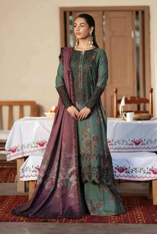 "Iznik Multi Digital Printed & Chikankari Embroidered Lawn 3-Piece – Unstitched Collection 2025"